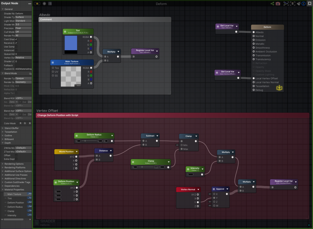 Dynamic Deform Shader - Final Node Tree