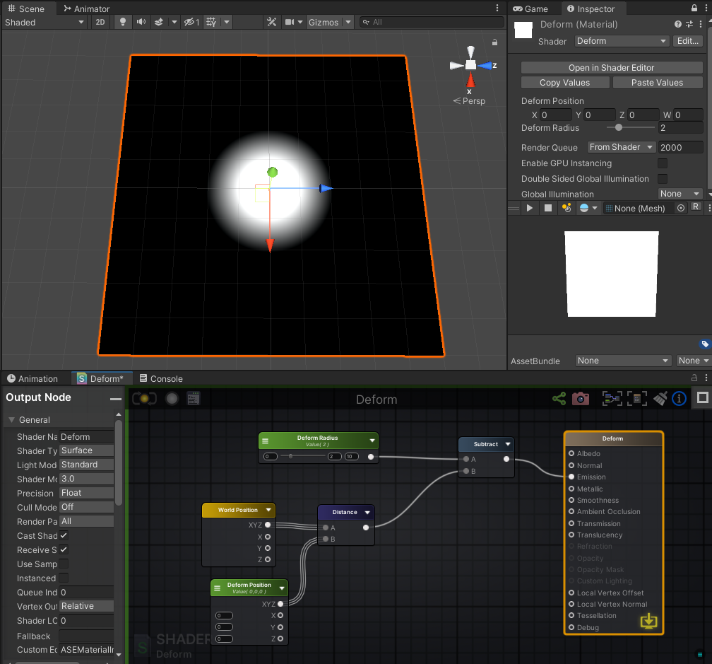 Dynamic Deform Shader - change size correction